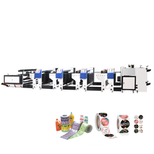 RTIN-800 4 color poster paper bag roll inline type printing machine with slitter